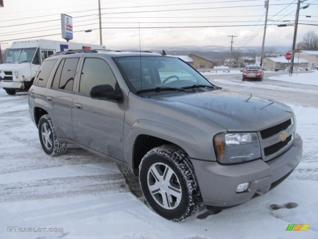 Graystone Metallic 2007 Chevrolet TrailBlazer LT 4x4 Exterior Photo #59063899