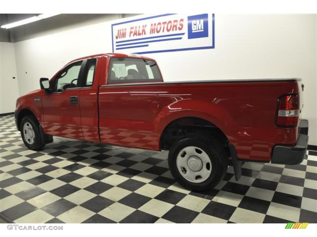 2005 F150 XL Regular Cab - Dark Toreador Red Metallic / Medium Flint Grey photo #3