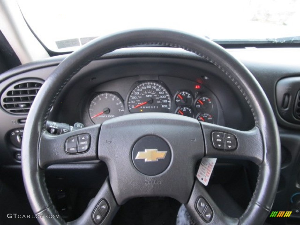 2007 Chevrolet TrailBlazer LT 4x4 Ebony Steering Wheel Photo #59064013
