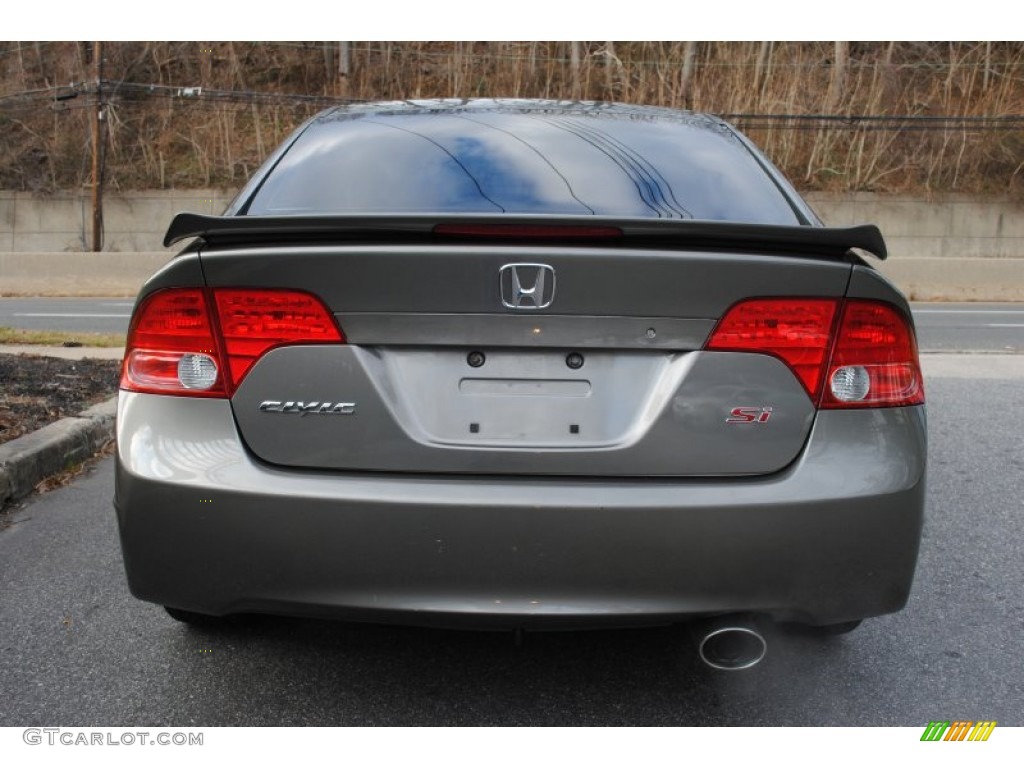 2007 Civic Si Sedan - Galaxy Gray Metallic / Black photo #5