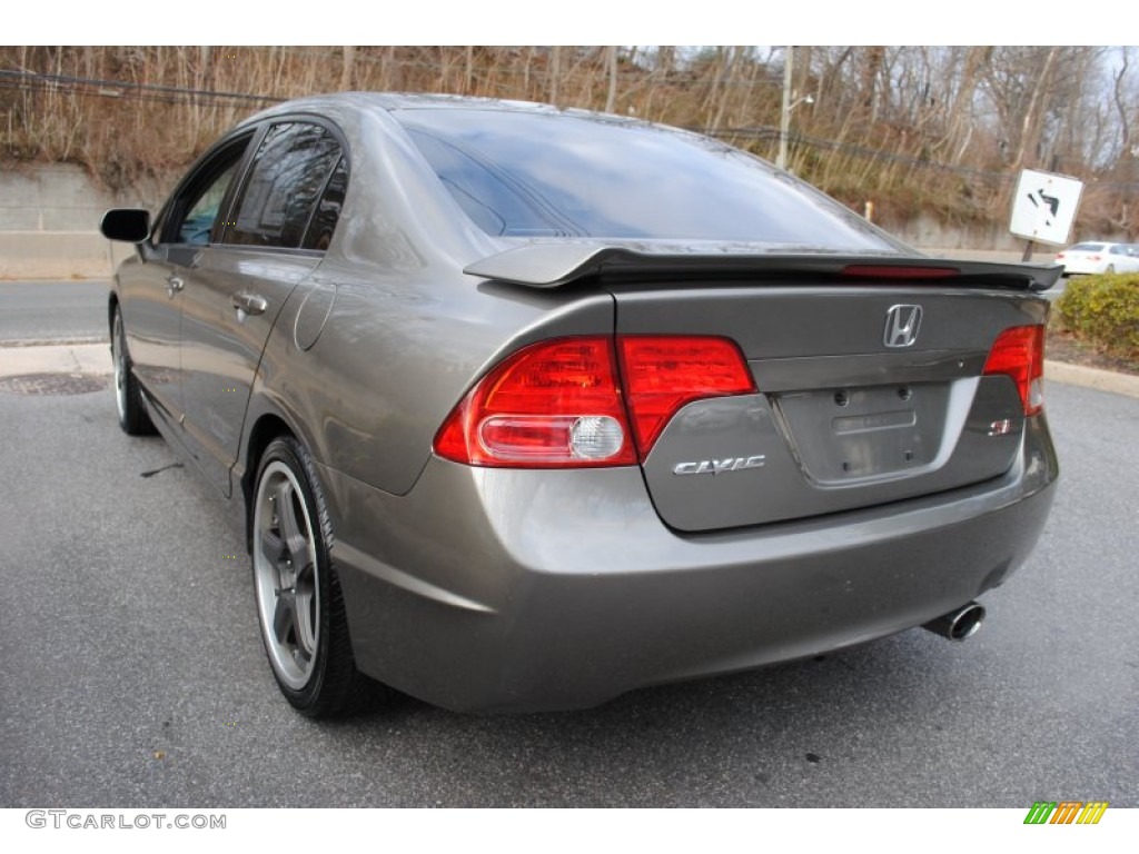 2007 Civic Si Sedan - Galaxy Gray Metallic / Black photo #6