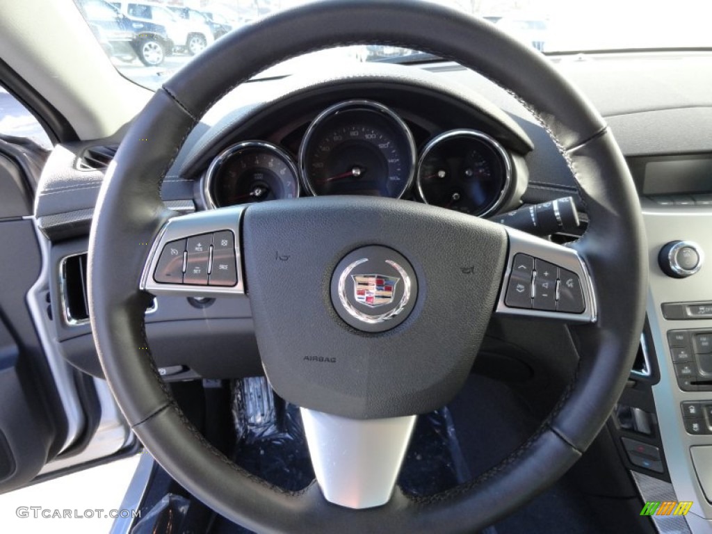 2012 Cadillac CTS 3.0 Sedan Ebony/Ebony Steering Wheel Photo #59067632
