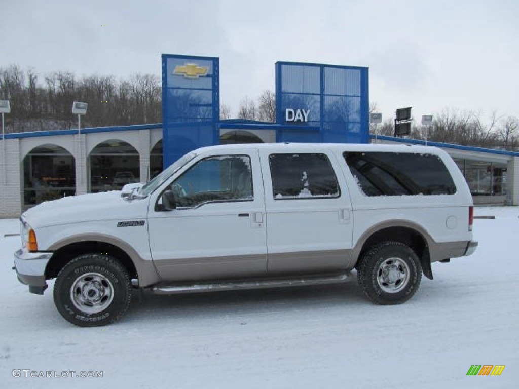 2000 Excursion Limited 4x4 - Oxford White / Medium Parchment photo #2