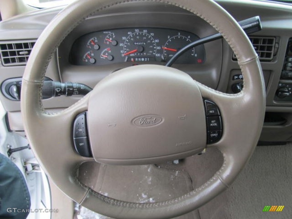 2000 Ford Excursion Limited 4x4 Medium Parchment Steering Wheel Photo #59067965
