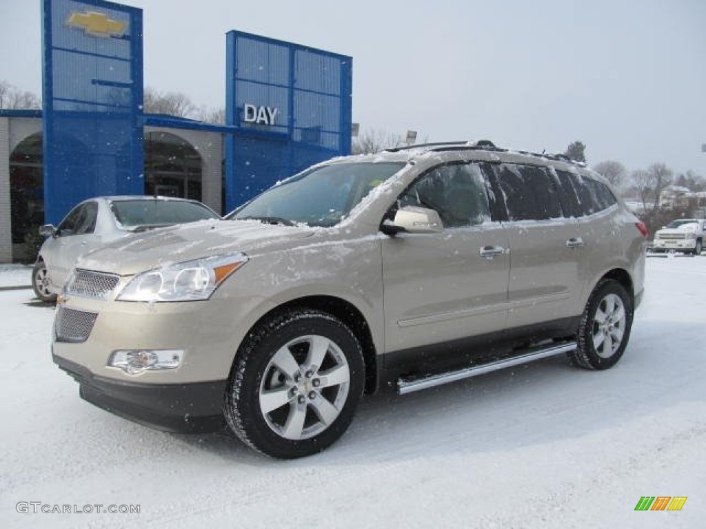 2012 Traverse LTZ AWD - Gold Mist Metallic / Cashmere/Ebony photo #1