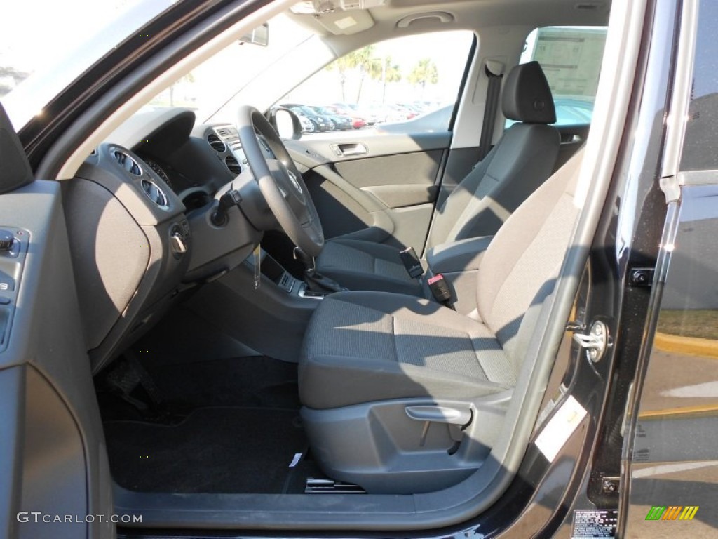2012 Tiguan S - Deep Black Metallic / Black photo #11