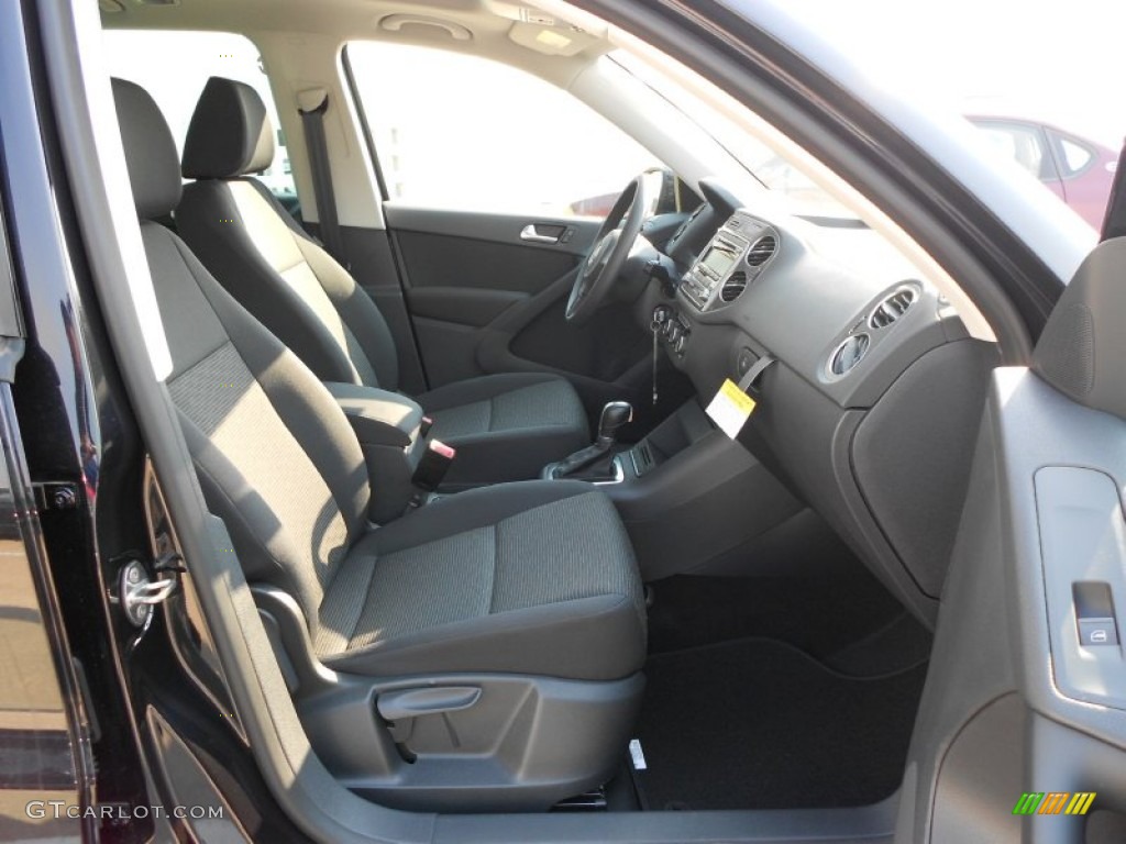 2012 Tiguan S - Deep Black Metallic / Black photo #13