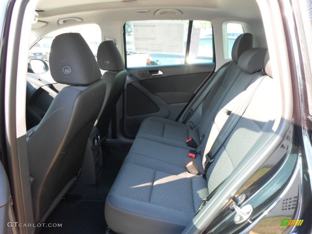 2012 Tiguan S - Deep Black Metallic / Black photo #14