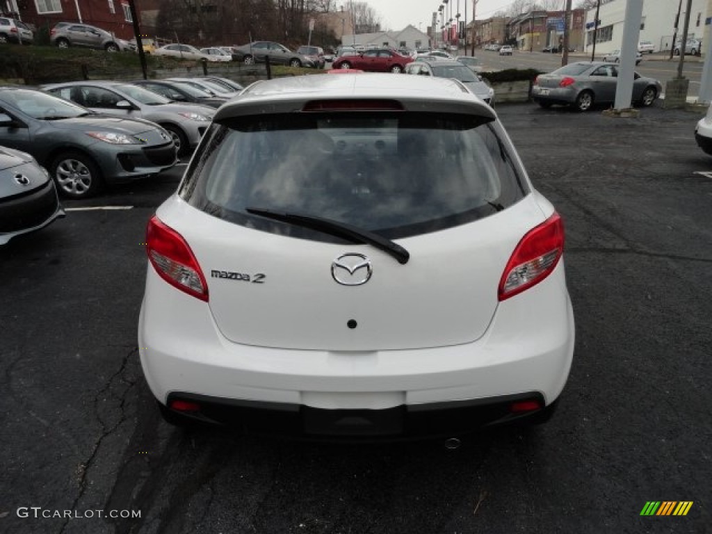 2012 MAZDA2 Touring - Crystal White Pearl Mica / Black w/Red Piping photo #4