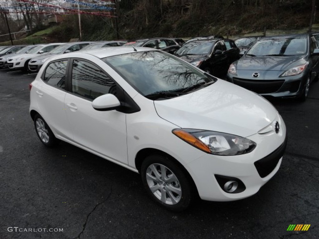 Crystal White Pearl Mica 2012 Mazda MAZDA2 Touring Exterior Photo #59070647