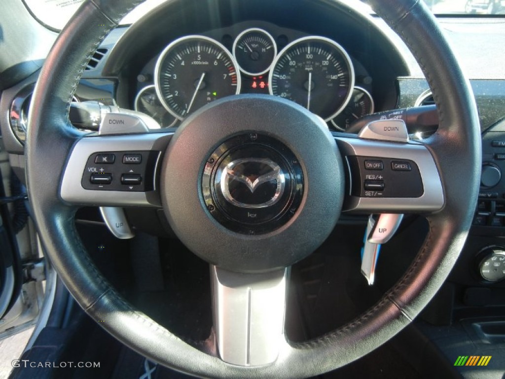 2008 Mazda MX-5 Miata Sport Roadster Black Steering Wheel Photo #59072108