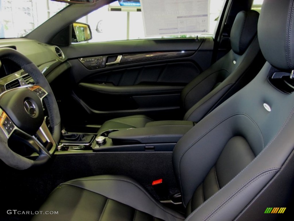 AMG Black Interior 2012 Mercedes-Benz C 63 AMG Coupe Photo #59073299