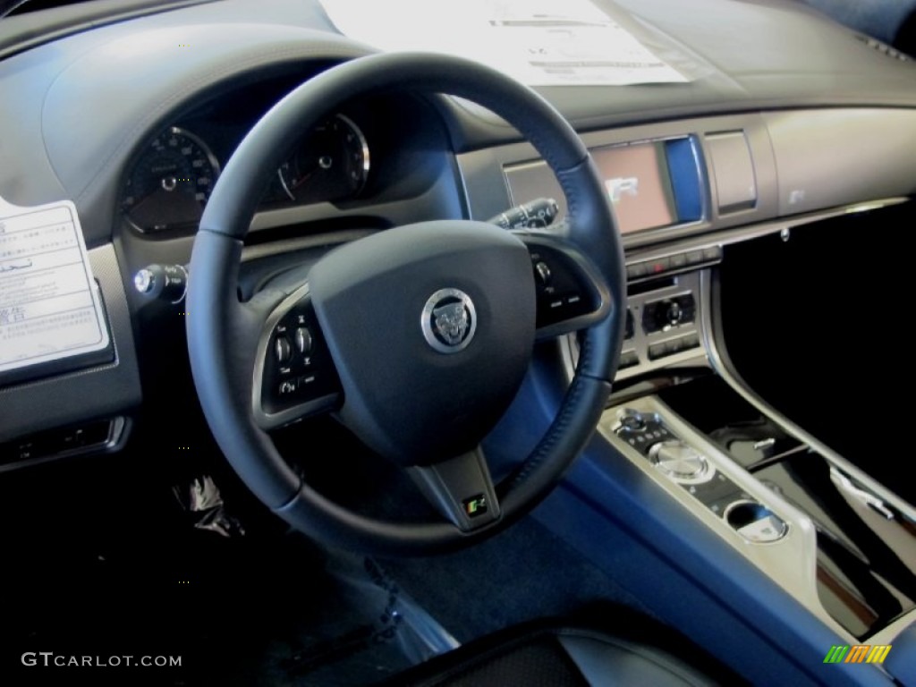 2012 XF XFR - Polaris White / Warm Charcoal/Warm Charcoal photo #6
