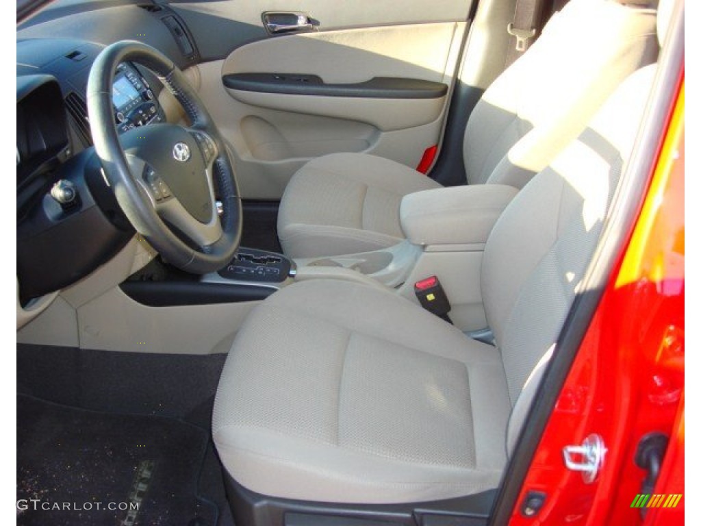 2009 Elantra Touring - Chilipepper Red / Beige photo #9