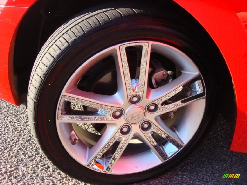 2009 Elantra Touring - Chilipepper Red / Beige photo #25