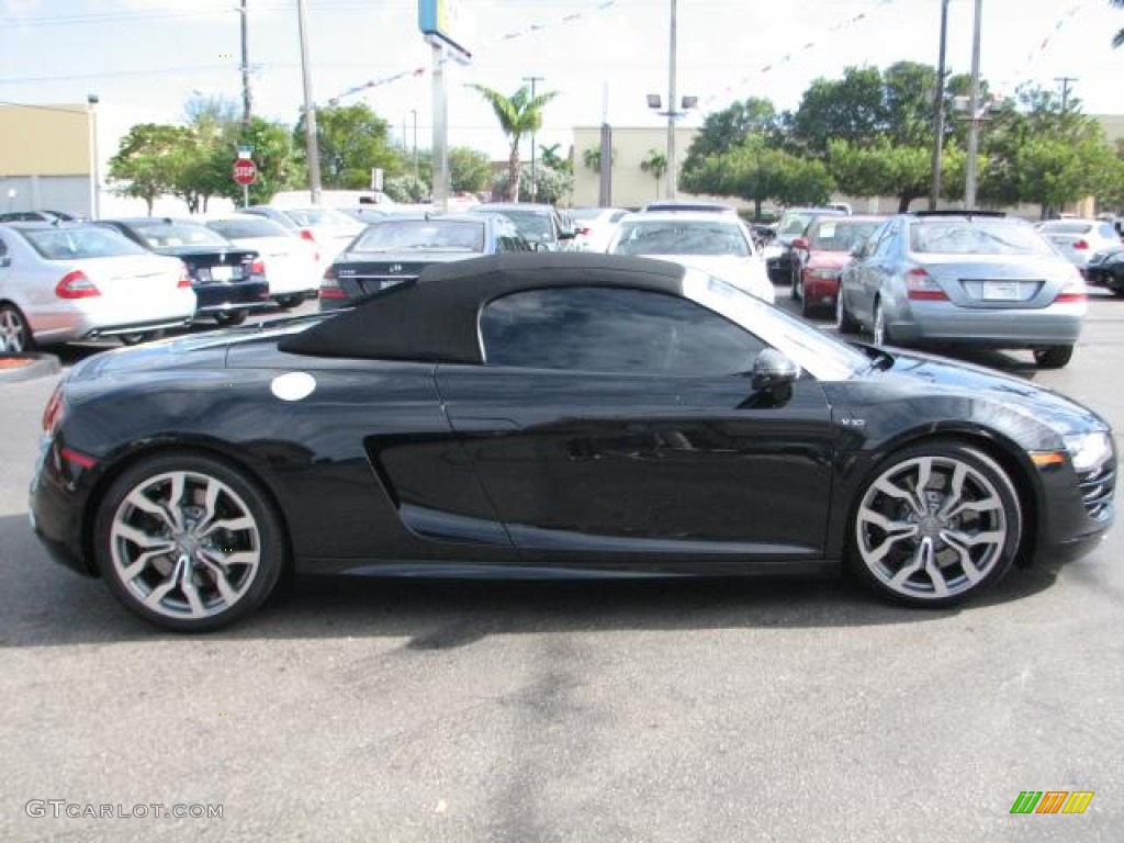 Phantom Black Pearl Effect 2011 Audi R8 Spyder 5.2 FSI quattro Exterior Photo #59074050