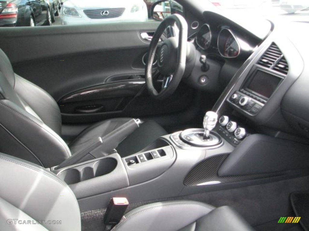 Black Fine Nappa Leather Interior 2011 Audi R8 Spyder 5.2 FSI quattro Photo #59074067