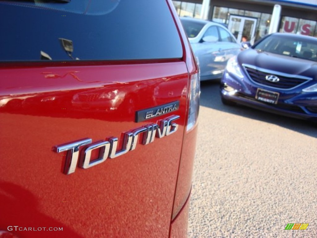 2009 Elantra Touring - Chilipepper Red / Beige photo #28