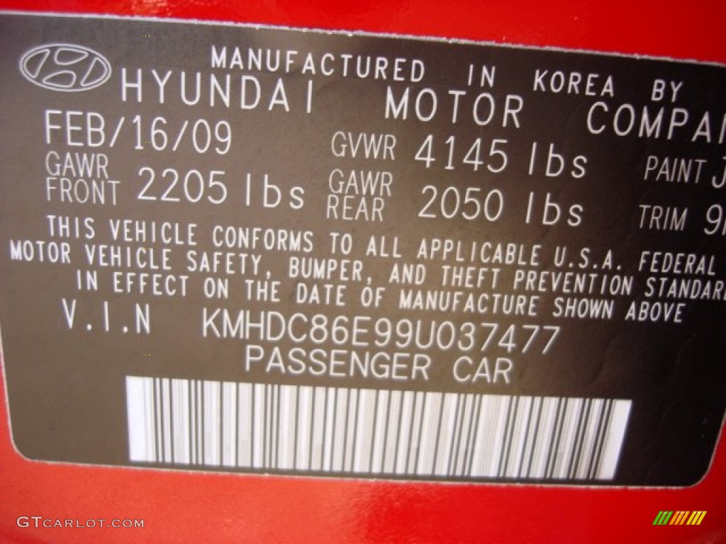 2009 Elantra Touring - Chilipepper Red / Beige photo #29