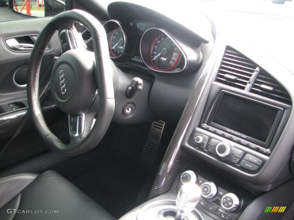 2011 Audi R8 Spyder 5.2 FSI quattro Black Fine Nappa Leather Dashboard Photo #59074100