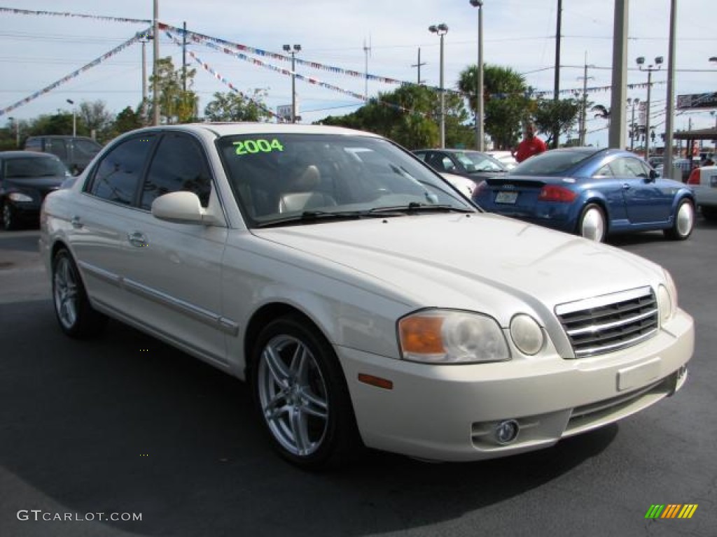 2004 Optima EX - Pearl White / Beige photo #1