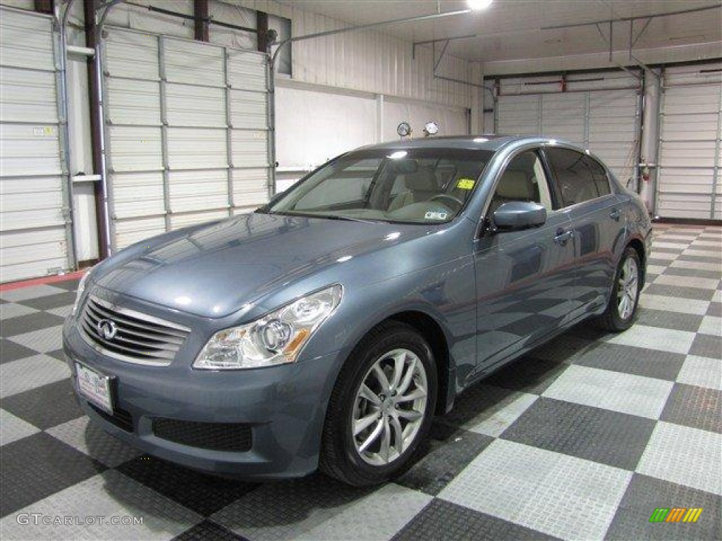 2009 G 37 Sedan - Blue Slate Metallic / Wheat photo #3