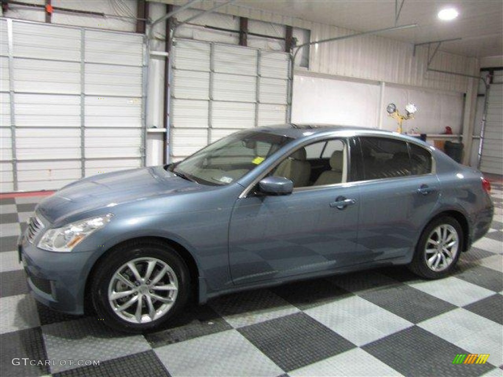 2009 G 37 Sedan - Blue Slate Metallic / Wheat photo #4