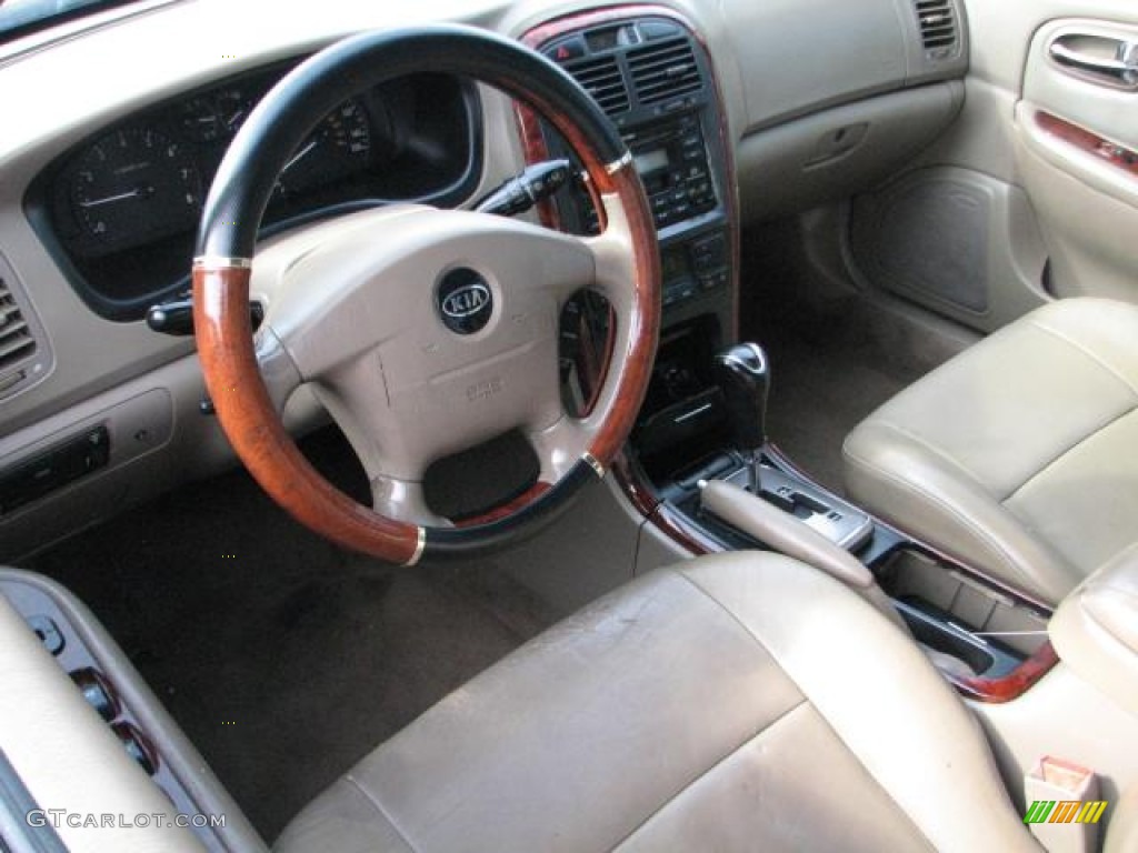 2004 Optima EX - Pearl White / Beige photo #16