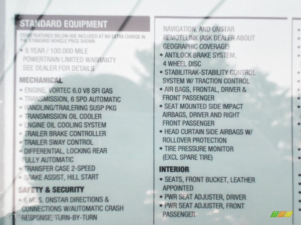 2012 Chevrolet Suburban 2500 LT 4x4 Window Sticker Photo #59077904