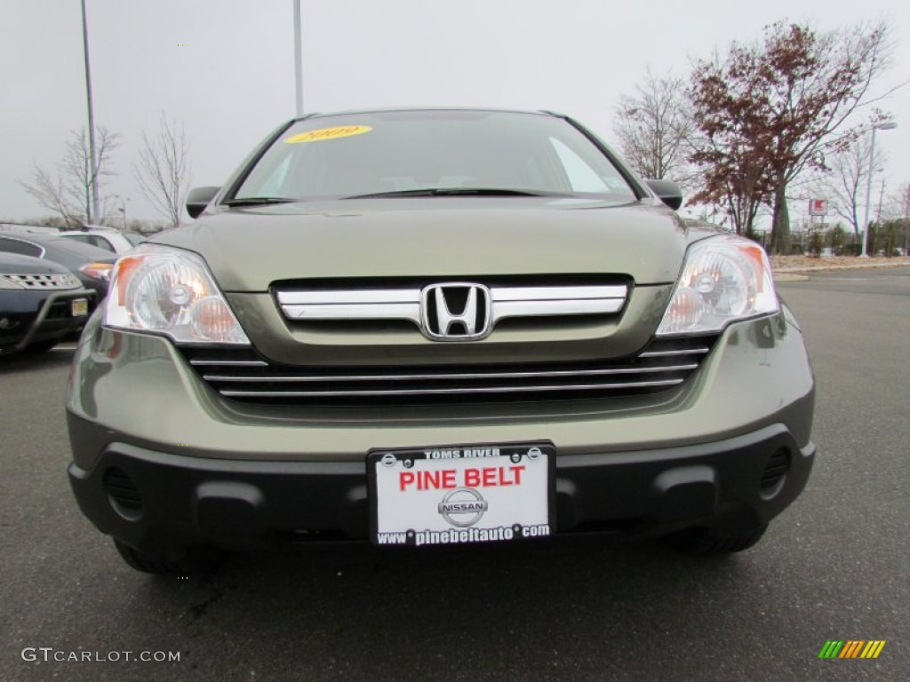 2009 CR-V EX 4WD - Green Tea Metallic / Ivory photo #2