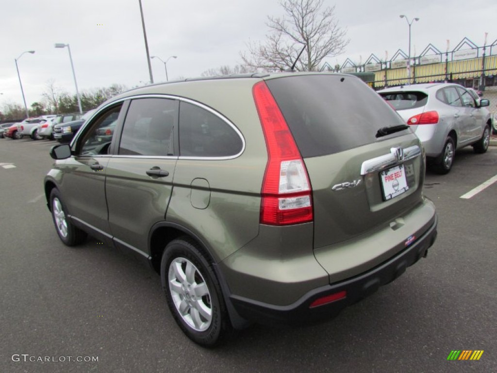 2009 CR-V EX 4WD - Green Tea Metallic / Ivory photo #5