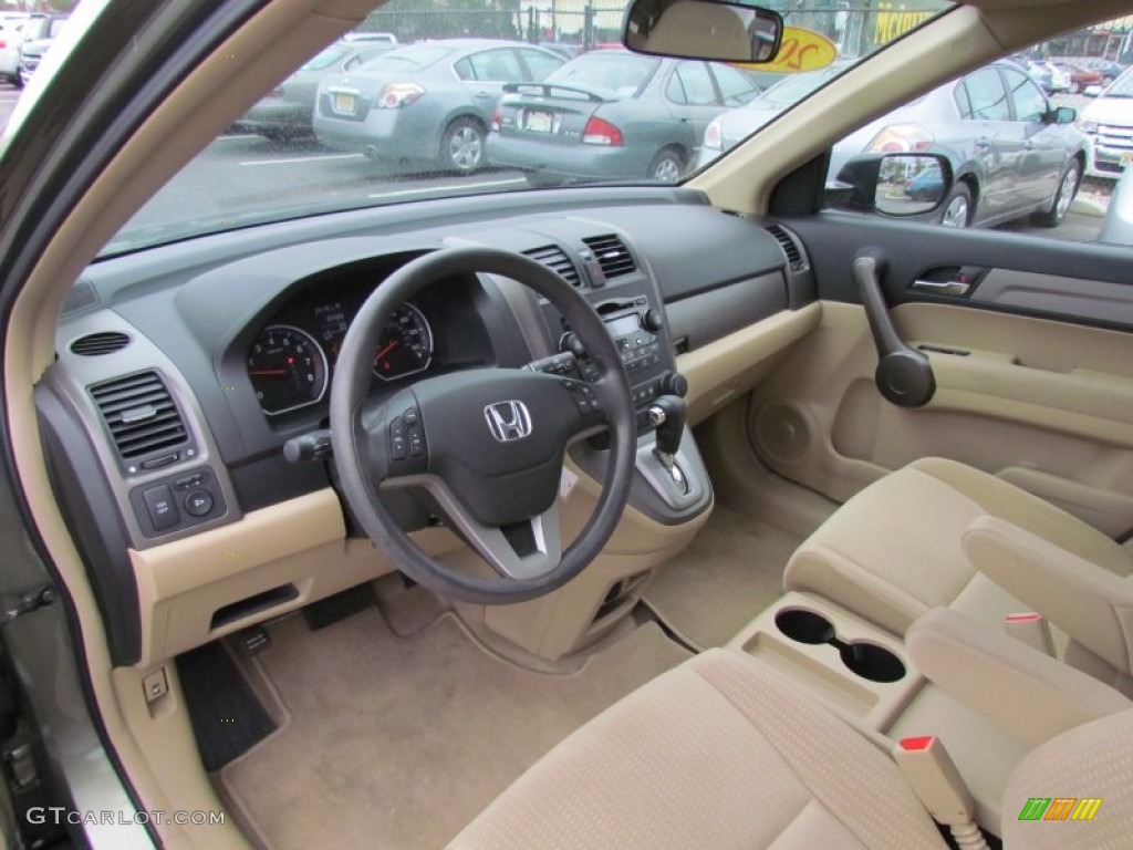 2009 CR-V EX 4WD - Green Tea Metallic / Ivory photo #10