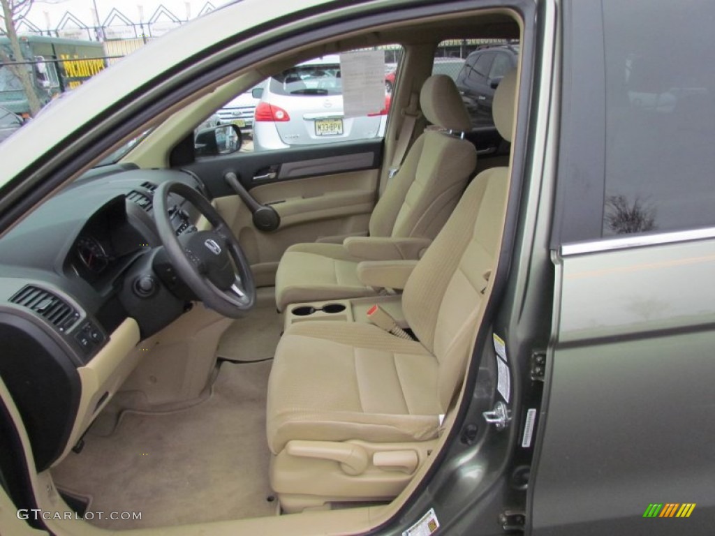 2009 CR-V EX 4WD - Green Tea Metallic / Ivory photo #11