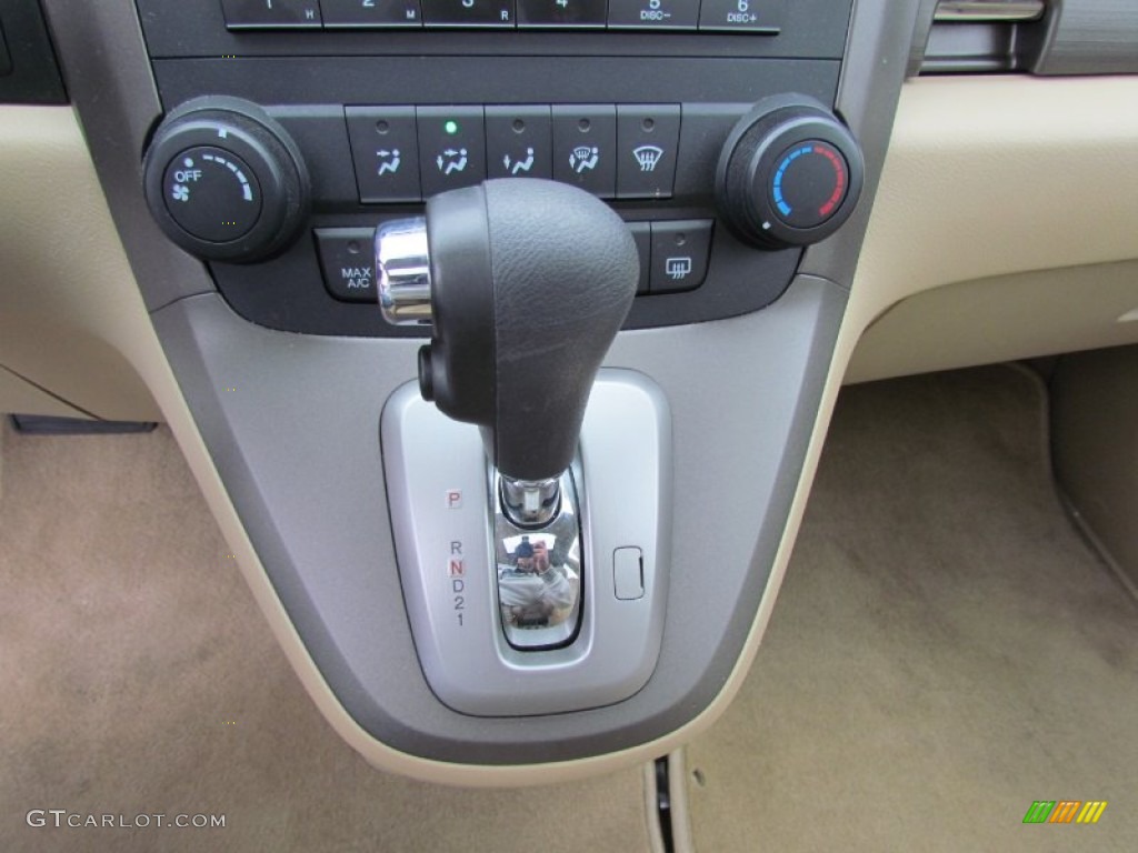 2009 CR-V EX 4WD - Green Tea Metallic / Ivory photo #14