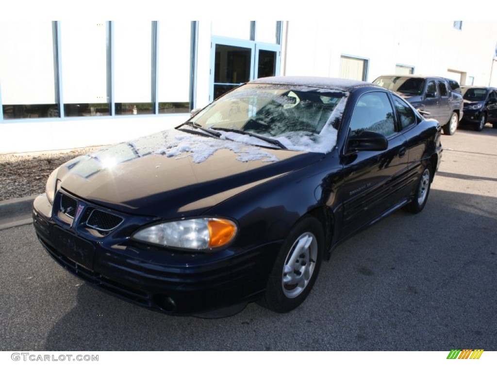 2001 Grand Am SE Coupe - Navy Blue Metallic / Dark Pewter photo #3