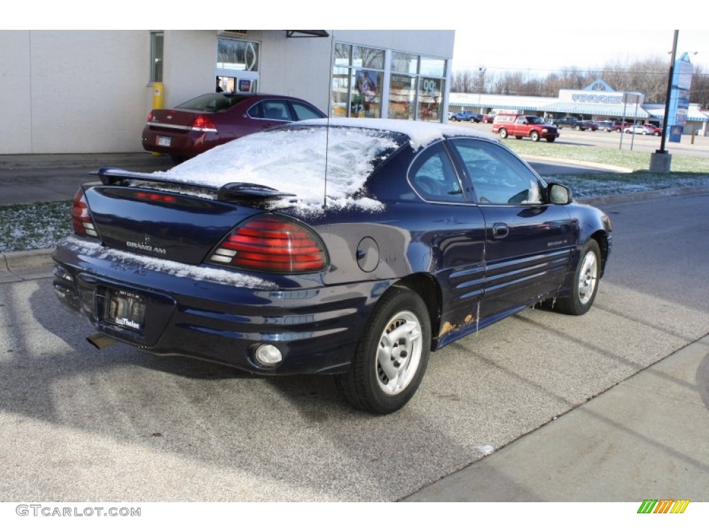 2001 Grand Am SE Coupe - Navy Blue Metallic / Dark Pewter photo #4