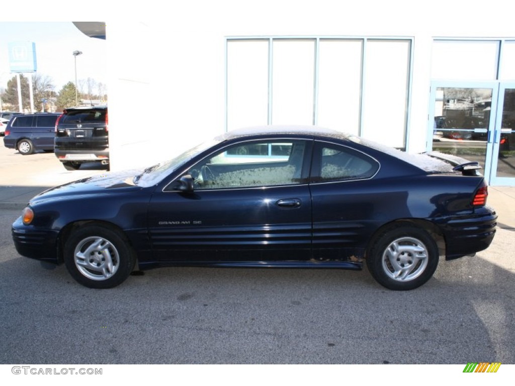 2001 Grand Am SE Coupe - Navy Blue Metallic / Dark Pewter photo #10