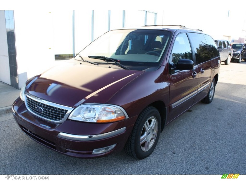 2001 Windstar SE - Cabernet Red Metallic / Medium Parchment photo #3
