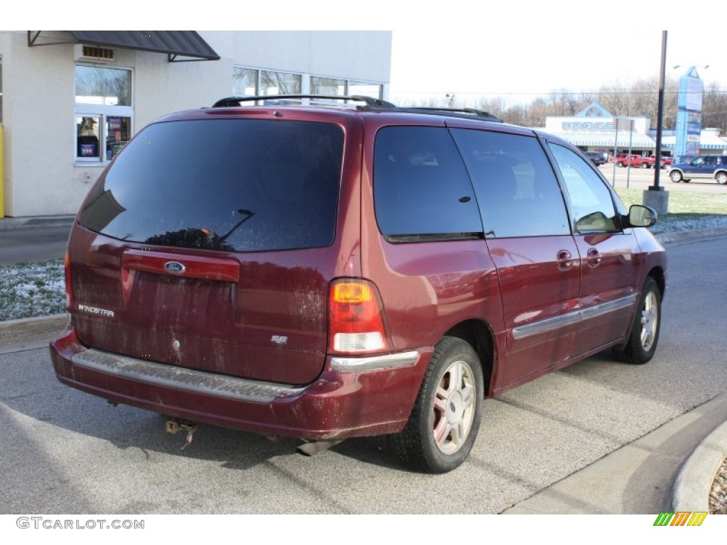 2001 Windstar SE - Cabernet Red Metallic / Medium Parchment photo #4