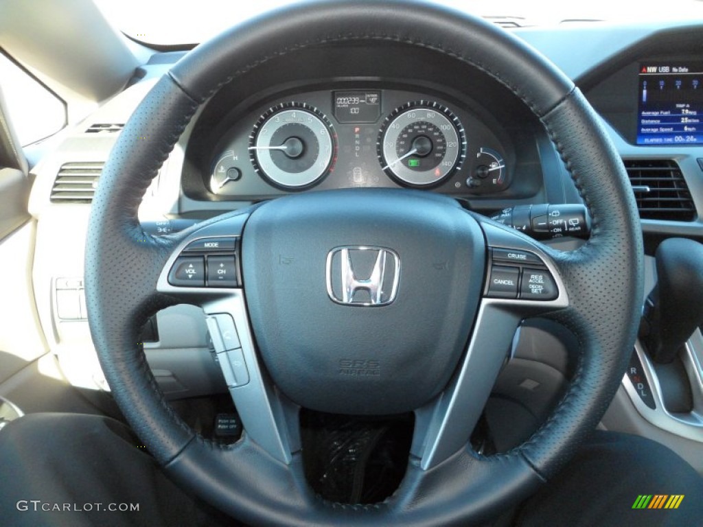 2012 Honda Odyssey EX-L Gray Steering Wheel Photo #59090621