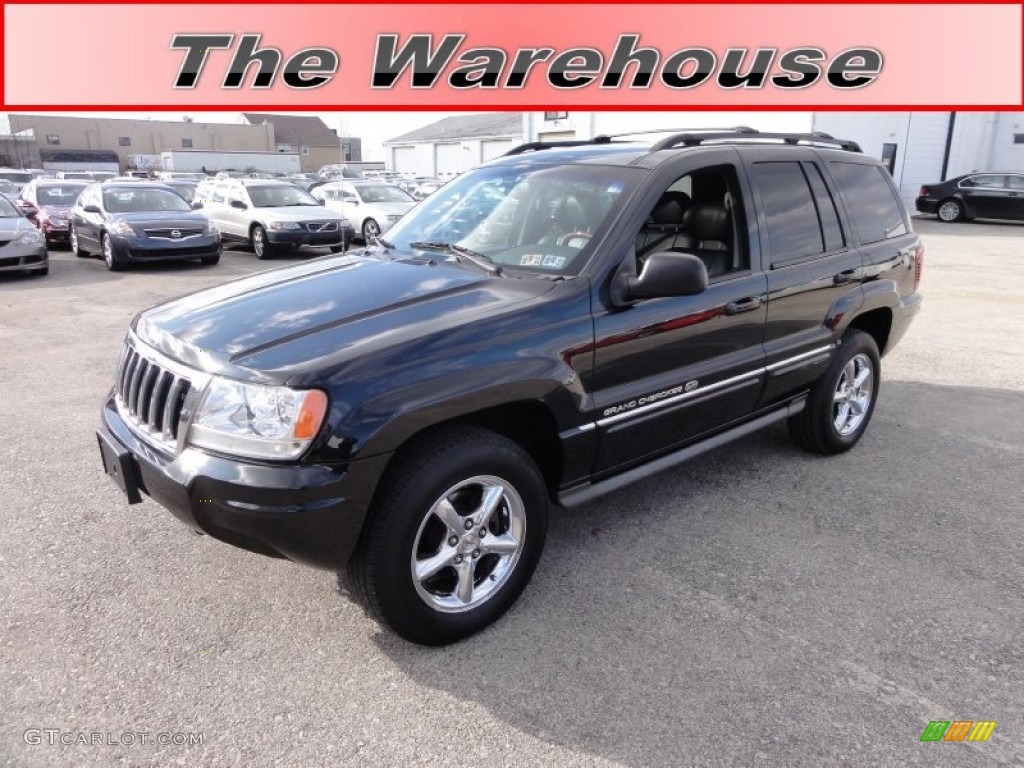 2004 Grand Cherokee Overland 4x4 - Brillant Black Crystal Pearl / Dark Slate Gray photo #1