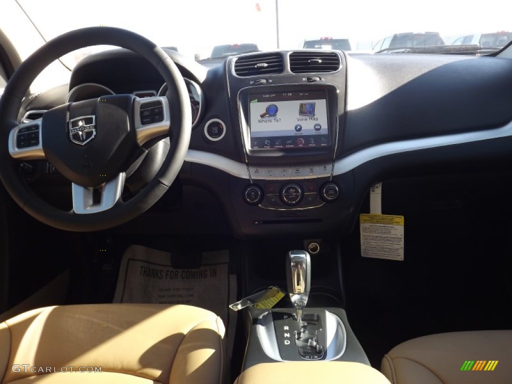 2012 Dodge Journey Crew AWD Black/Tan Dashboard Photo #59091263