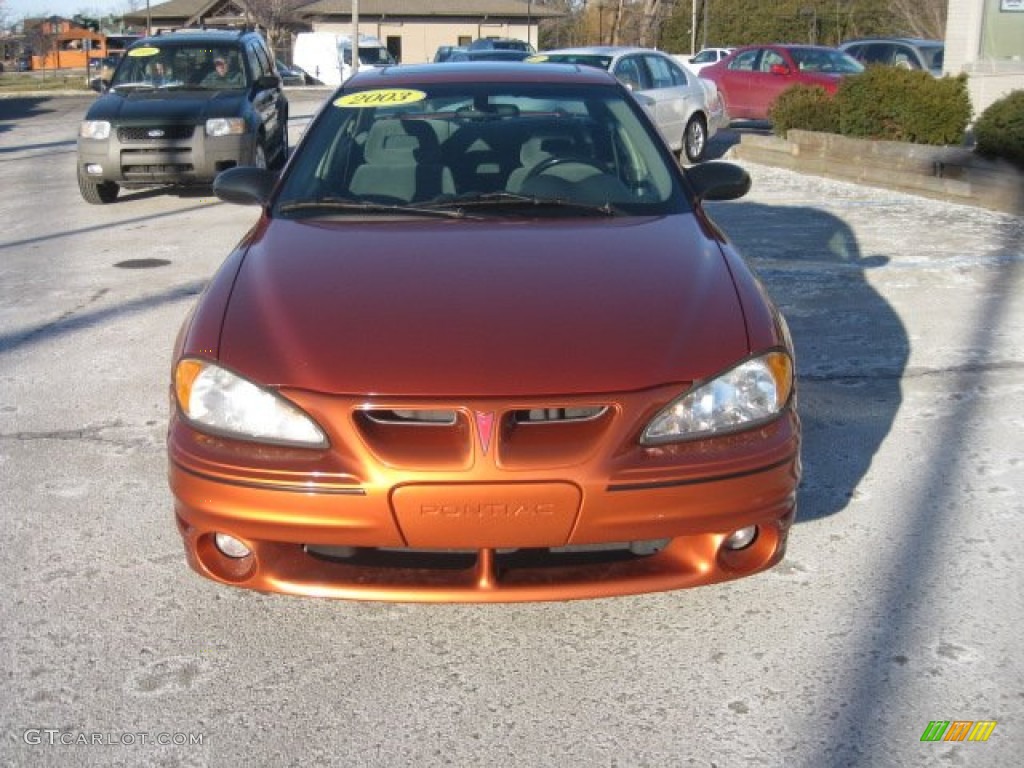 2003 Grand Am GT Sedan - Fusion Orange Metallic / Dark Pewter photo #11