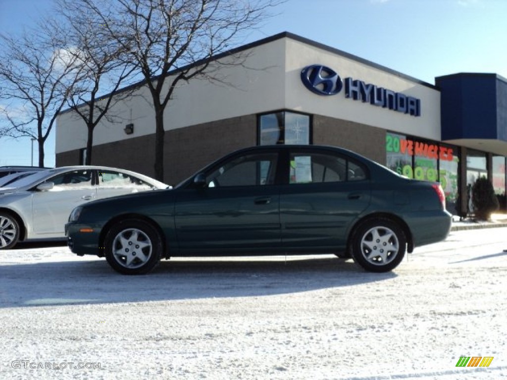 2006 Elantra GLS Sedan - Spruce Green / Beige photo #6