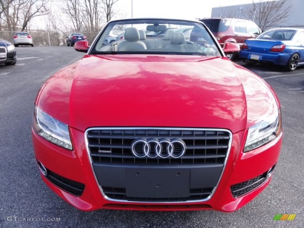 Brilliant Red 2010 Audi A5 2.0T quattro Cabriolet Exterior Photo #59092898