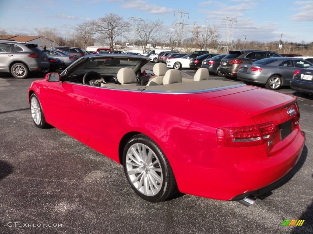 Brilliant Red 2010 Audi A5 2.0T quattro Cabriolet Exterior Photo #59092964