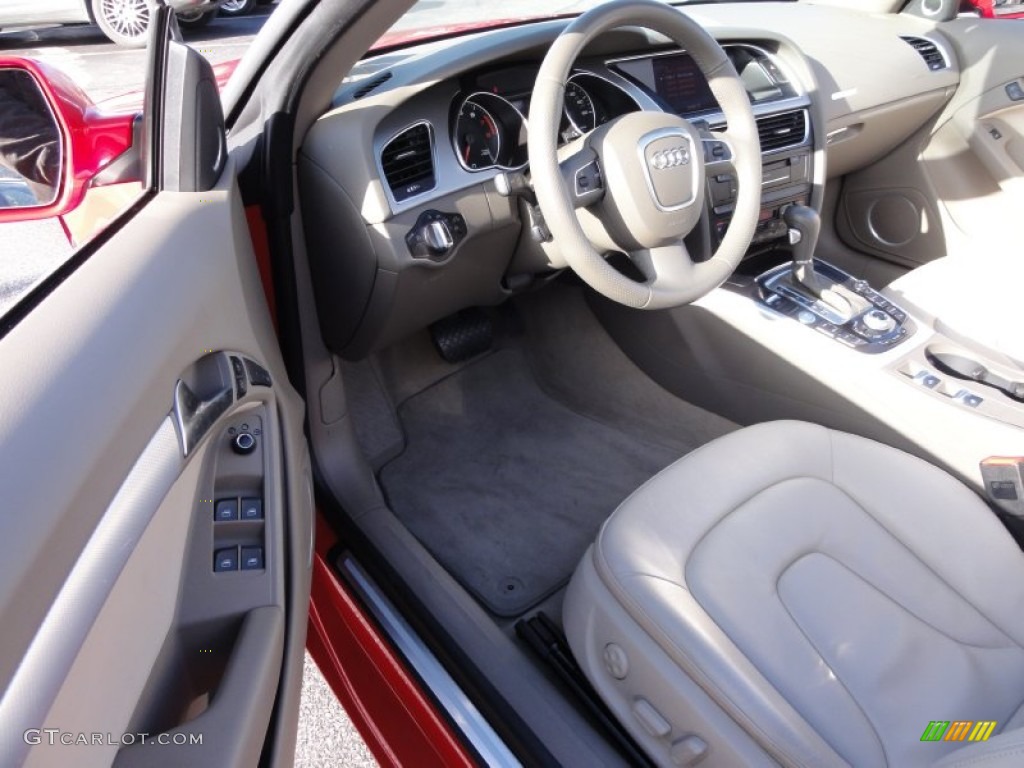 2010 Audi A5 2.0T quattro Cabriolet Linen Beige Dashboard Photo #59092991