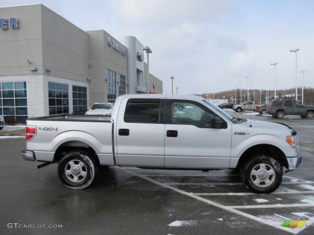 2010 F150 XLT SuperCrew 4x4 - Ingot Silver Metallic / Medium Stone photo #2
