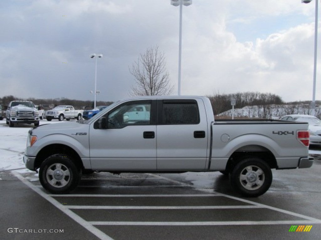 2010 F150 XLT SuperCrew 4x4 - Ingot Silver Metallic / Medium Stone photo #6