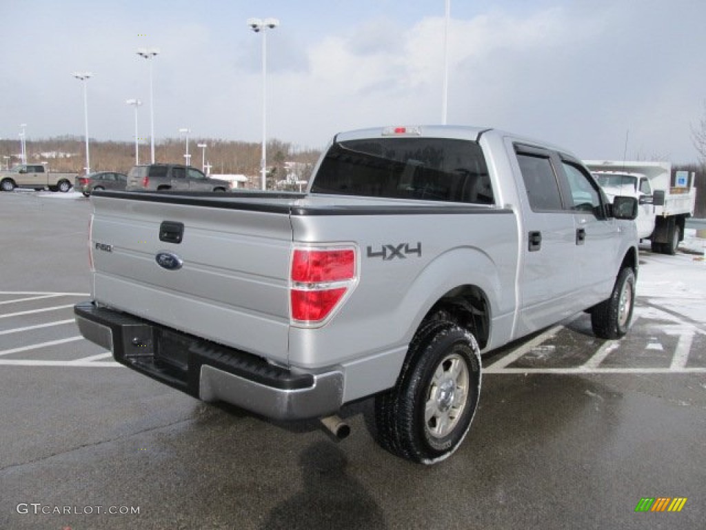 2010 F150 XLT SuperCrew 4x4 - Ingot Silver Metallic / Medium Stone photo #9